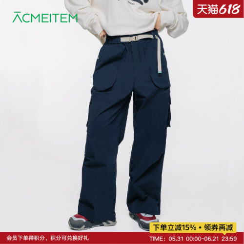 ACMEITEM爱棵米 秋户外休闲运动直筒长裤大口袋宽松工装裤男女
