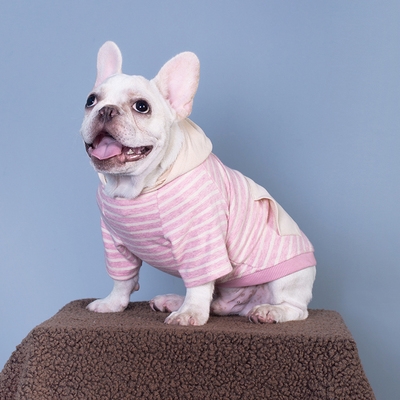 法斗狗衣服条纹小型犬春夏宠物泰迪比熊巴哥卫衣.