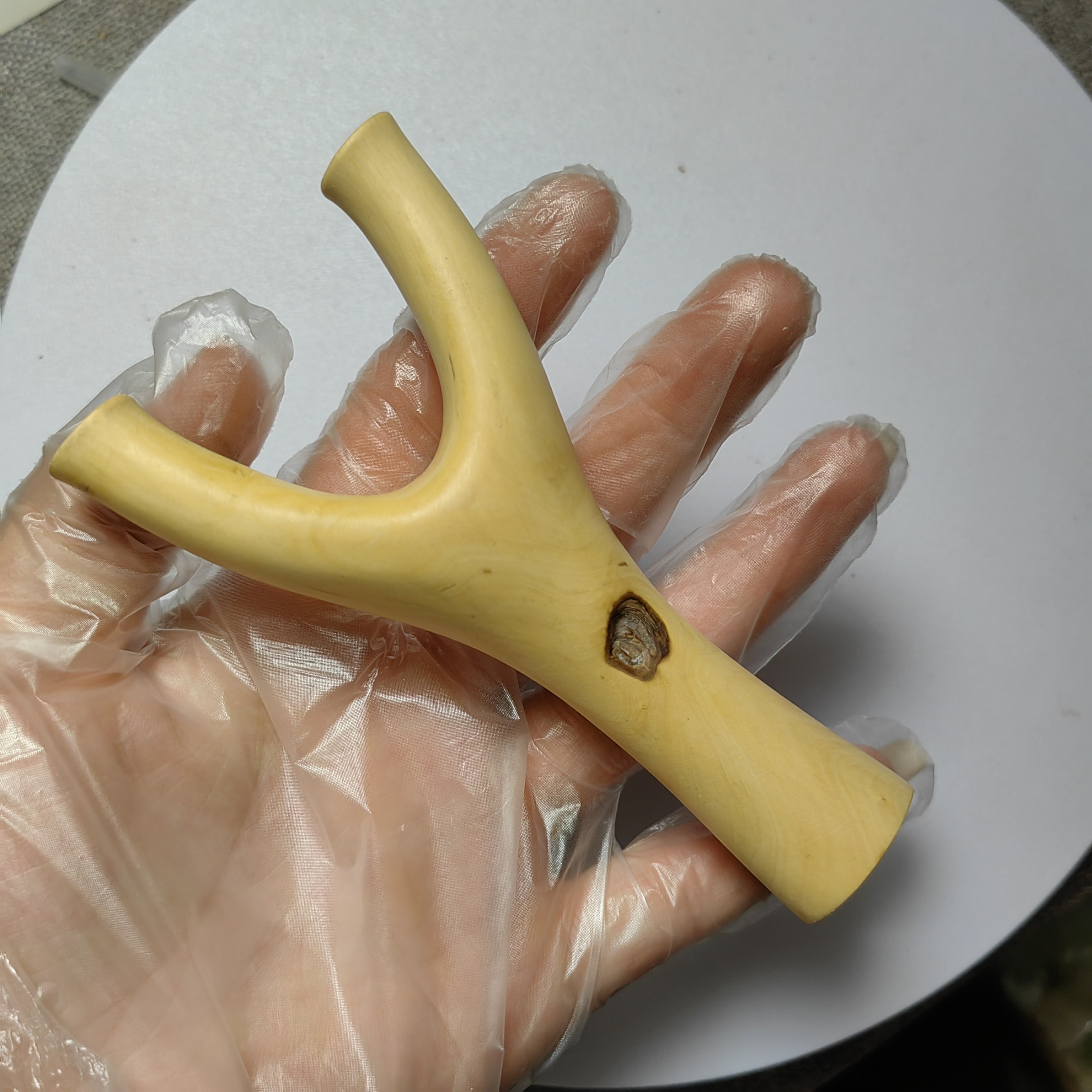 小叶黄杨原叉飞虎反曲弹弓纯手工制作长130宽68撑头14mm