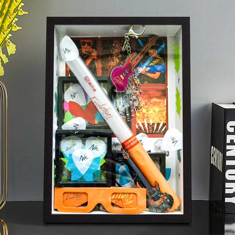 谢霆锋演唱会相框应援棒收纳展示盒演唱会门票周边纪念框立体中空
