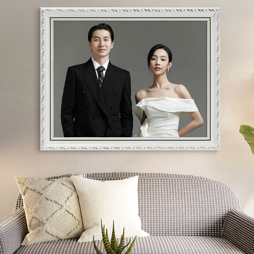 婚纱照实木相框支持定制