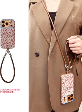 恬妤 甜酷风个性蓝色豹纹适用于华为mate70pro手机壳pura80小众mate60带挂绳p80pro斜挎m70情侣款pura70手提