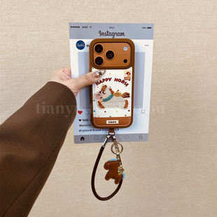 恬妤 宝小白马适用于华为Mate80promax手机壳pura80皮质Mate70pro本命年m60马年大吉p70带挂绳 新年可爱刺绣元