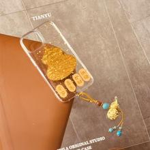 孙千同款2025新年金色葫芦挂件适用于iphone16pro手机壳苹果17国风复古14promax金箔13新中式15寓意好物11/12