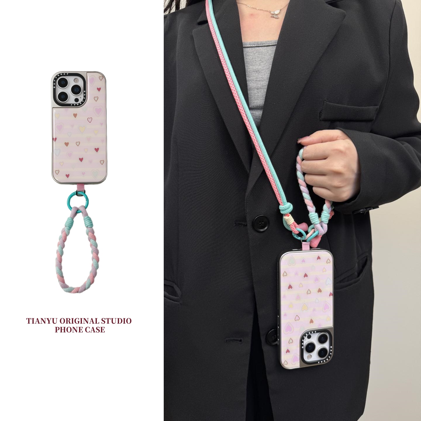 iphone系列滴胶甜美爱心手机壳