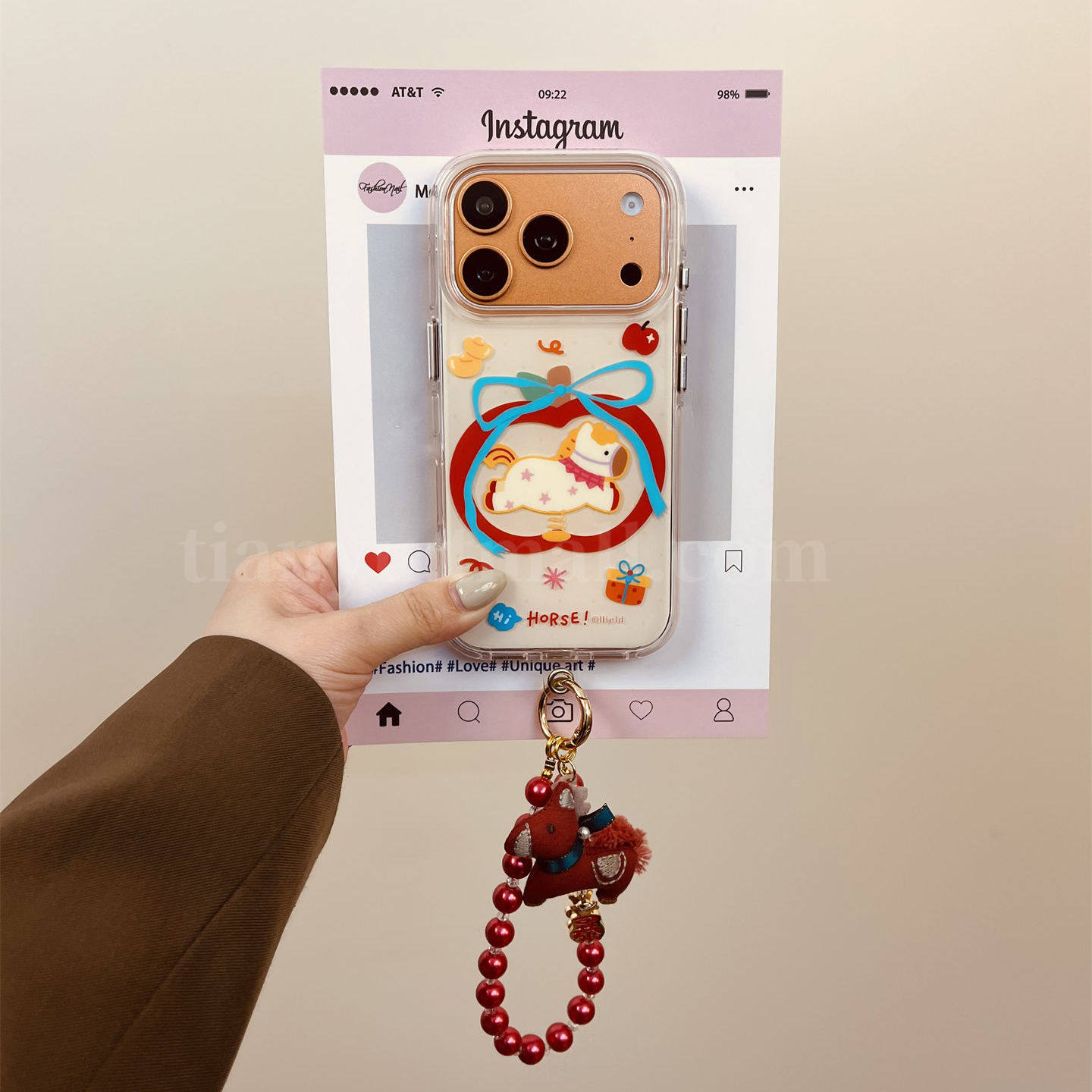 恬妤 可爱喜庆苹果蝴蝶结小马挂件适用于iphone17pro手机壳苹果16promax新年本命年14链条15promax马住平安13,3C数码配件,手机保护套/壳,淘宝优惠券,粉丝福利购,淘宝优惠卷