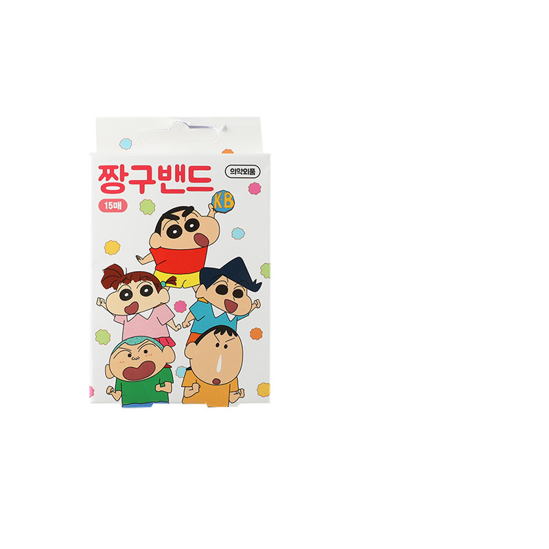 韩国蜡笔小新创口贴卡通图案防水透气可爱创意高颜值儿童创可贴