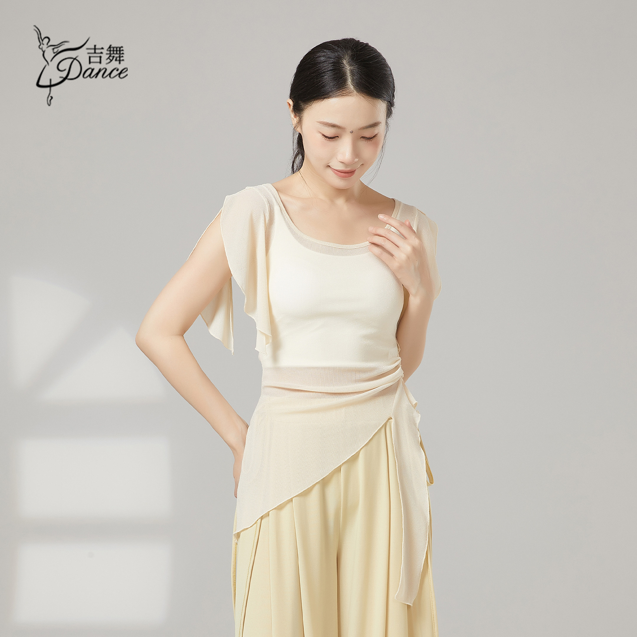 2026新款舞蹈服成人中国舞古典舞服装练功服纱衣黄色上衣飘逸超仙