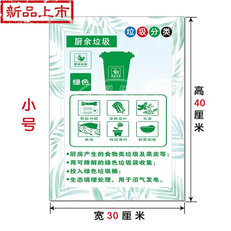 绿j色环保生态地球社区垃圾分类处理指导贴画可厨余有