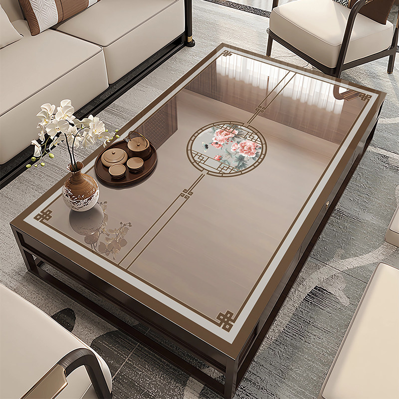 中式桌布PVC桌垫防水放油环保