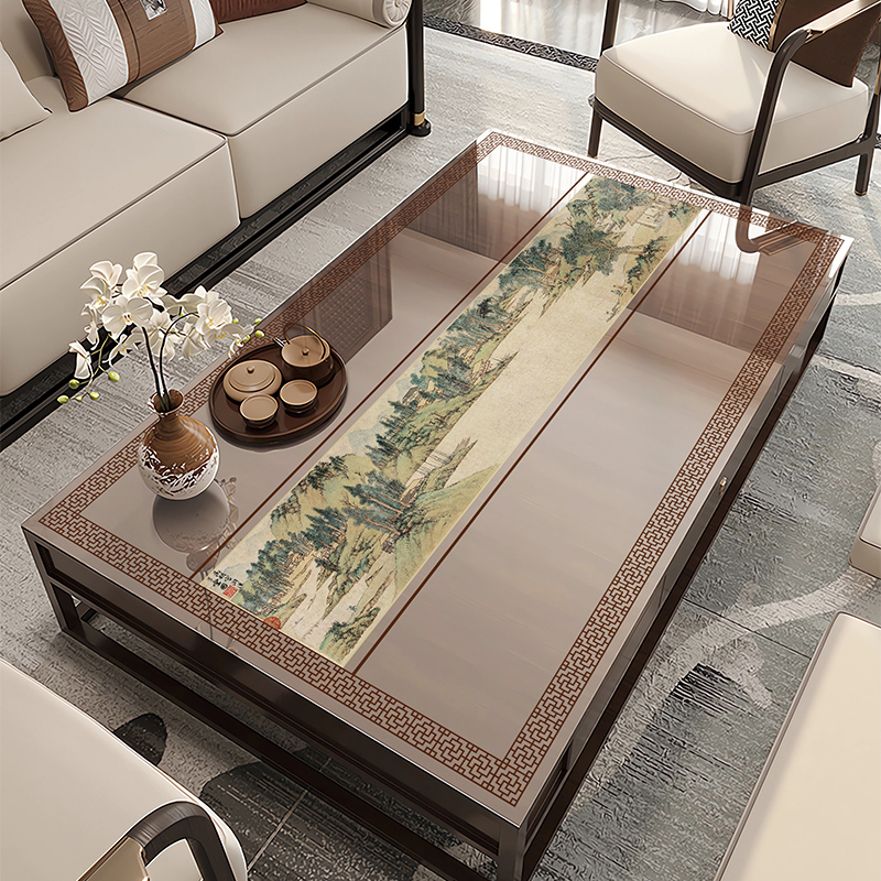 中式桌布PVC桌垫防水防油免洗