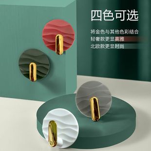 卫生间墙壁毛巾门后浴室无痕粘贴轻奢挂钩粘胶强力承重免打孔粘钩