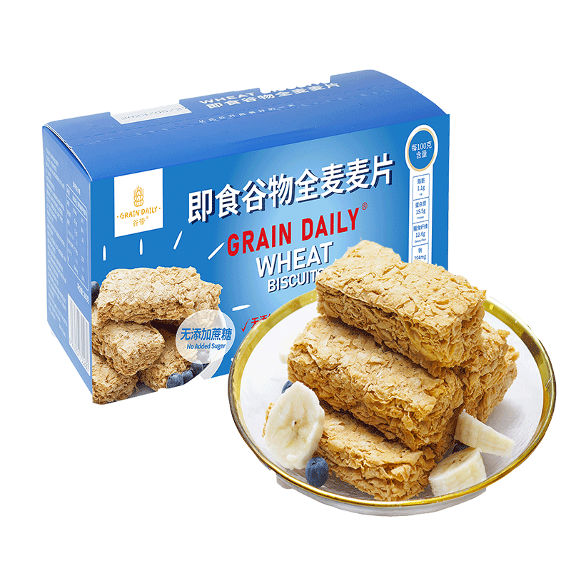 谷带全麦脆麦片低脂高纤燕麦饼干
