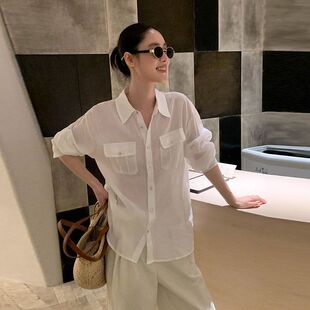 翻领衬衫 韩系女装 十三行66361MOXI上衣苎麻简约 春季 新款