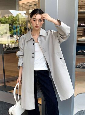 风衣中长款韩系春季配包女装十三行外套66344MOXI