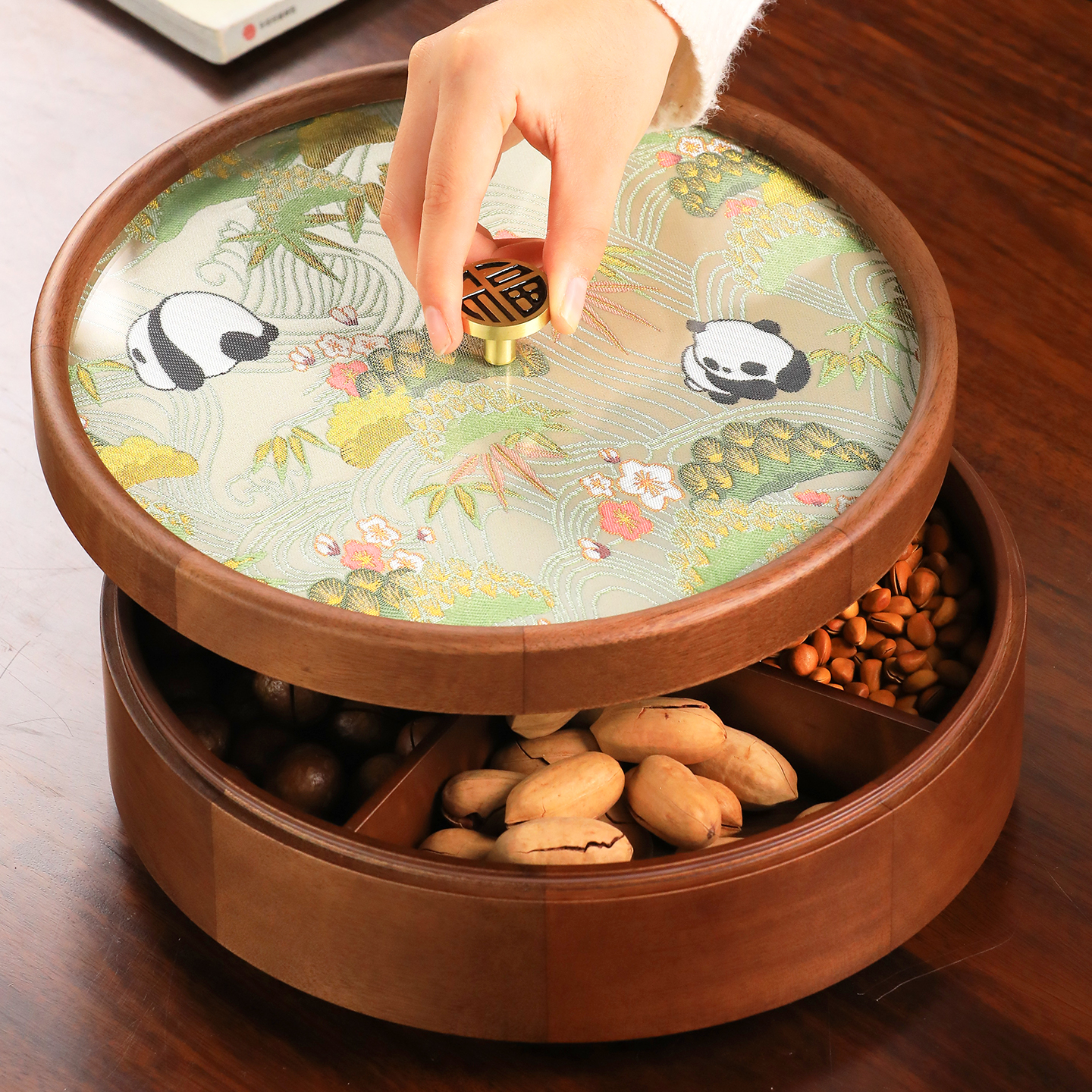 新款中式果盘客厅家用糖果零食盘