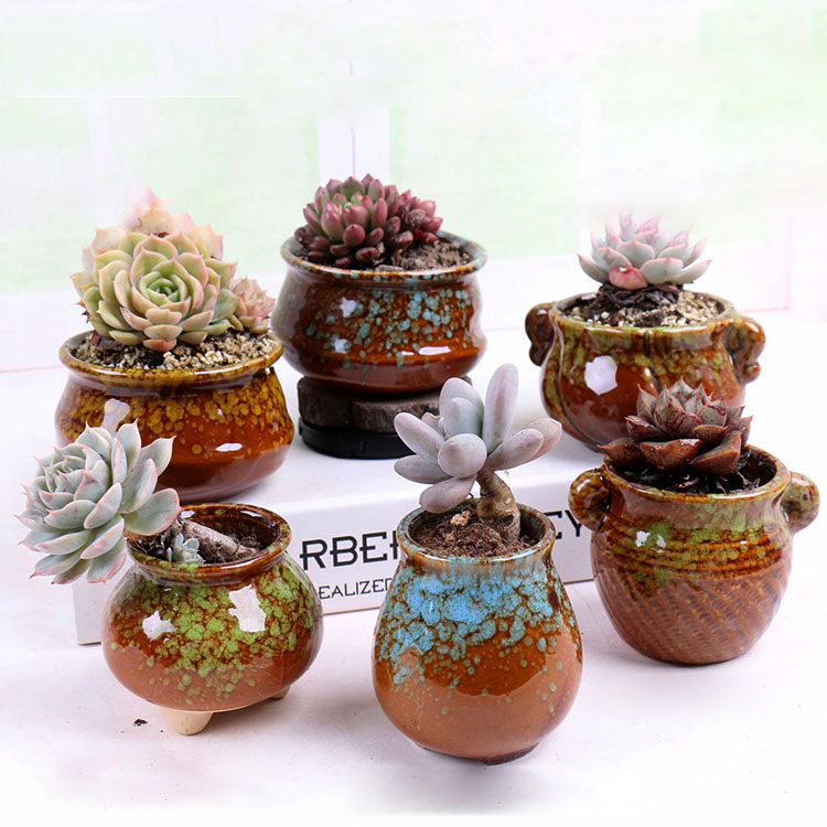 斑驳树影花盆陶土家用阳台肉肉粗陶简约陶盆大小号控根陶瓷盆清仓