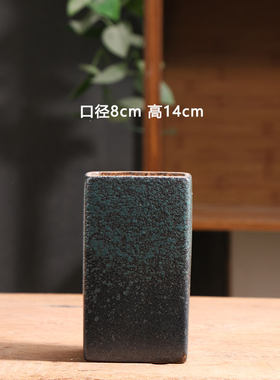 墨古四方小号老桩多肉花盆陶瓷特价简约家用阳台陶土粗陶陶盆清仓