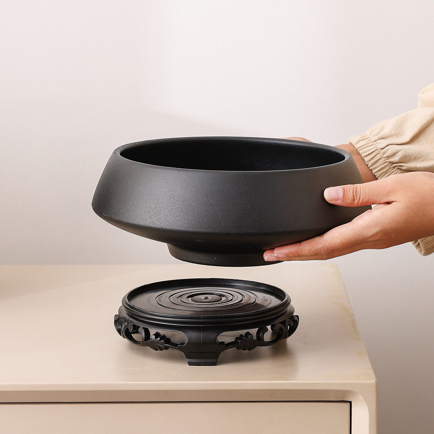 禅意蕨类苔藓球花盆清仓捡漏大号陶瓷家用大口径盆景水培花盆批发,鲜花速递/花卉仿真/绿植园艺,花盆,淘宝优惠券,粉丝福利购,淘宝优惠卷