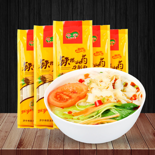 鲁宇铁棍山药刀削面整箱面条油泼面挂面袋装 带面宽面250g 山药裤