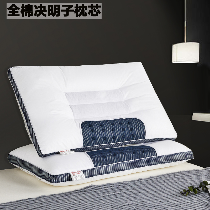 决明子枕头双人家用不塌陷不变形单人G护颈椎助睡眠荞麦枕芯一对