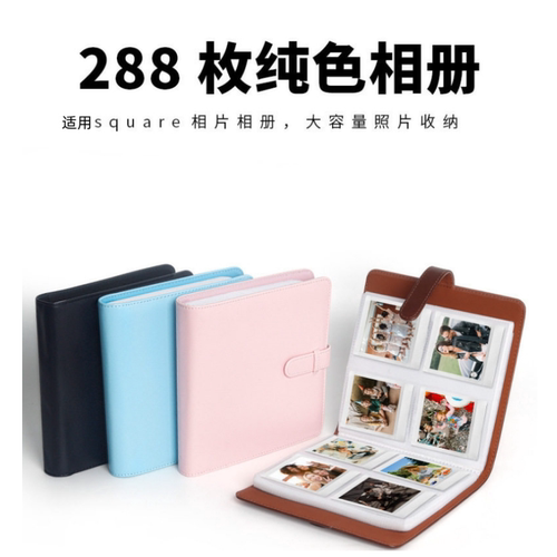 适用富士拍立得square SQ1/6/10/20/40相册6方形40相纸4寸照片收纳册收纳本拍立得6方形sq卡册收纳册收纳本