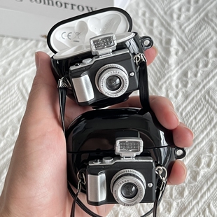 咔嚓发光相机适用华为freebudspro2+保护套freebuds4i/5i无线蓝牙freebuds4e耳机套耳机壳盒freebuds4壳pro2+