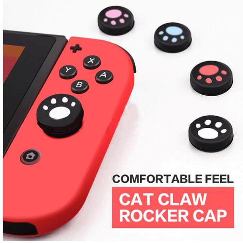 适用任天堂Switch摇杆帽Switcholed配件oled套贴硅胶猫爪joycon适配lite摇杆套ns游戏机周边手柄保护按键帽