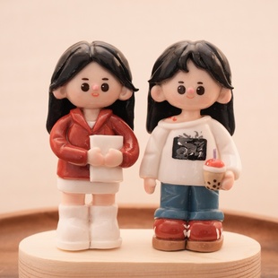 DIY手工定制礼物石塑黏土定制人偶创意玩偶毕业礼物女孩生日礼物