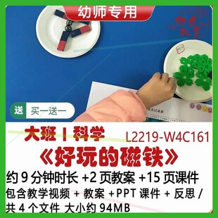 微课幼儿园优质课大班科学教案PPT课件公开课《好玩的磁铁》反思