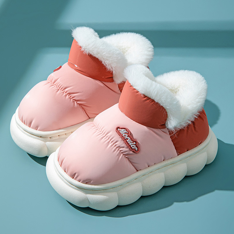 伊帖简约亲子秋冬透气保暖棉鞋