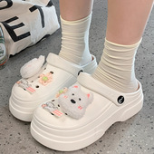 可爱男女孩厚软底防滑轻便沙滩居家浴室凉拖鞋 中大儿童洞洞鞋 夏季