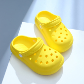 儿童洞洞鞋 男女孩休闲纯色宝宝轻便软底防滑沙滩透气花园凉拖 夏季