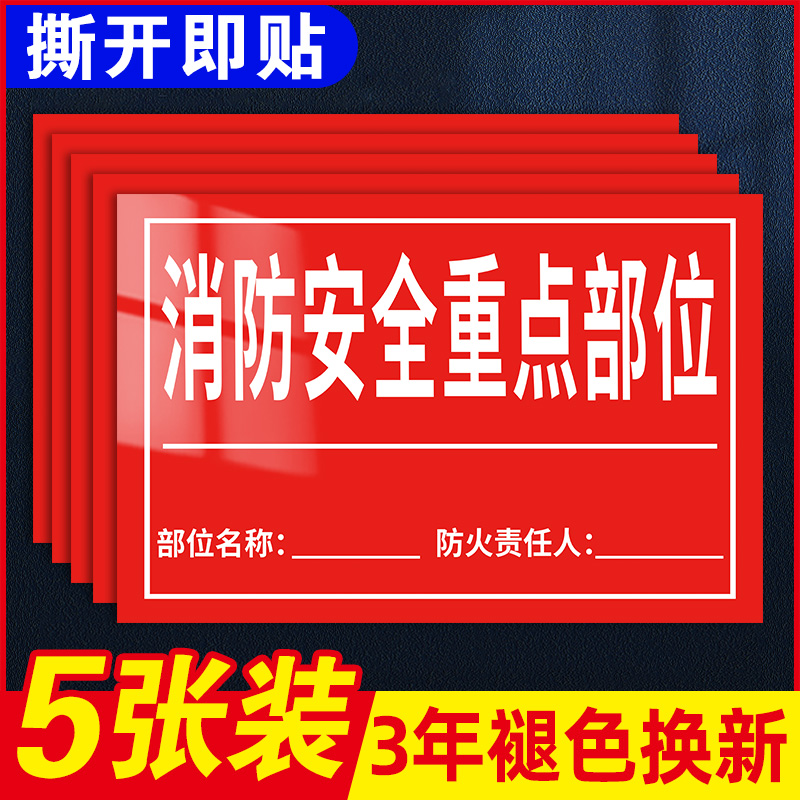 消防安全重点部位标识小区物业消防安全宣传海报严禁烟火警示牌防火重点部位标志水泵房安全生产警示标识牌
