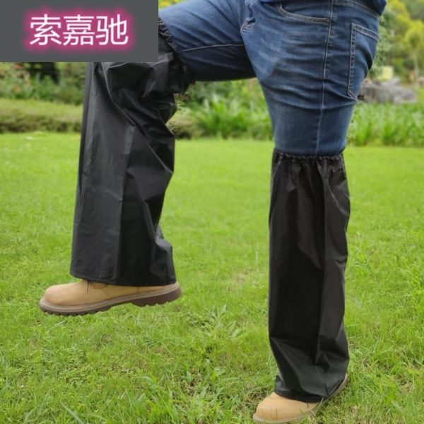 防雨裤套可松紧雨裤男下半身防水骑车夏季骑车防水护膝神器裤管
