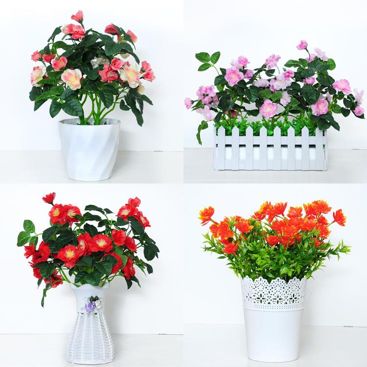 假花仿真花 客厅装饰花绢花塑料花仿真盆栽盆景摆件摆设 假花盆栽