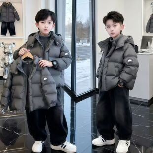 免洗男童冬季棉衣2026羽绒棉服新款中大童冬装加厚冬天保暖外套