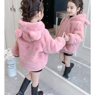 女童外套秋冬装毛毛衣2026新款洋气儿童羊羔绒中大童女孩冬季上衣