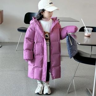 女童羽绒棉服加厚冬装2025新款儿童中大童棉衣可爱中长款洋气外套