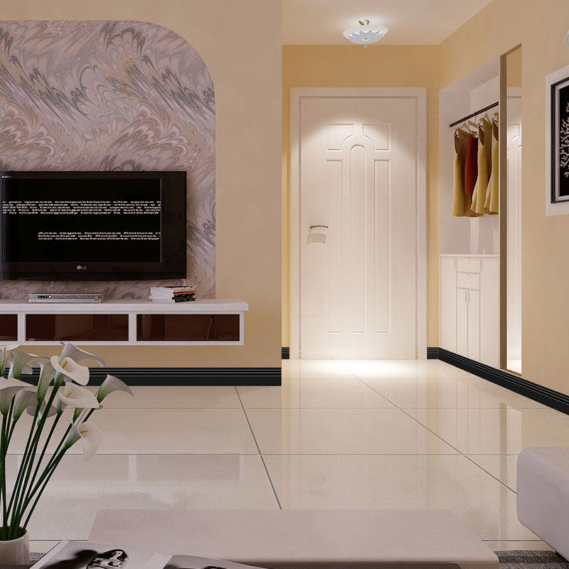 黑色踢脚线瓷砖客厅卧室过道嵌入式成品陶瓷地脚线纯黑墙脚线地线