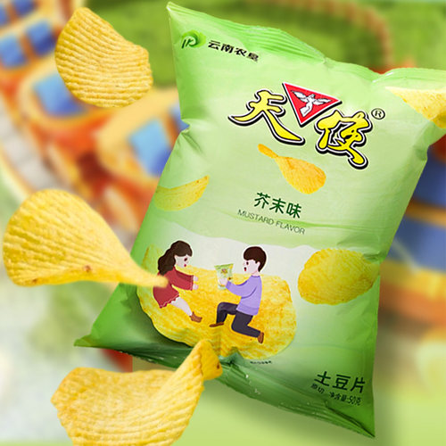 天使土豆片椒香腐乳味芥末味新口味洋芋片休闲零食80后怀旧小吃