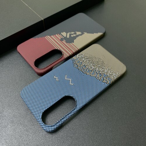 Fqo 超薄碳纤维纹理适用一加ACE5至尊手机壳1+ace3pro水印工艺纹碧海金沙ACE2Pro肤感镜头大孔ace5pro硬壳男
