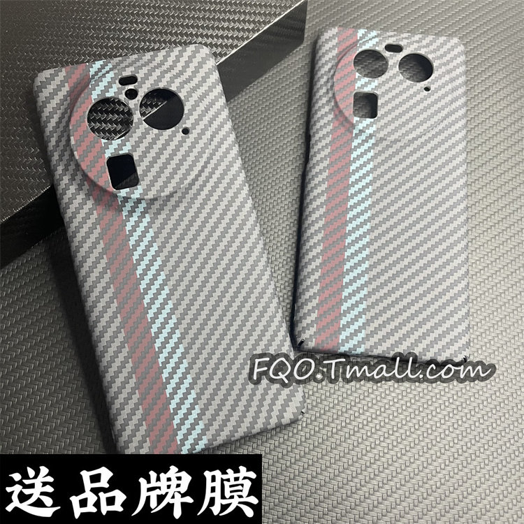 适用于OPPO Findx6手机壳高级凯夫拉三拼赛道纤维纹X6Pro保护套新款防摔壳PGFM10超轻薄全包硬壳男女裸机手感 - 实物图