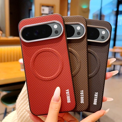 Fqo 适用谷歌GooglePixel10ProXL手机壳新款磁吸谷歌9A大孔金甲素皮谷歌10A高级感防摔超薄保护商务硬壳软边