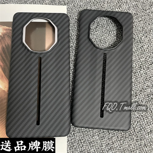 fqo 新款华为mate50RS保时捷手机壳凯夫拉纤维纹防摔m40RS商务简约高端小众保护套1500D金属镜头圈火山口大孔