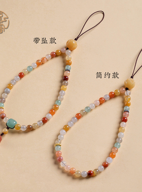 琼睿金丝玉糖果色手机链女款精致挂件手机壳挂绳铃兰花手腕绳防丢挂饰cdd相机挂饰手机小挂件创意送礼物