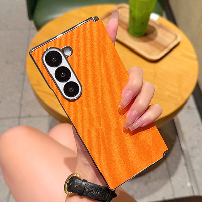 适用于三星ZFold6手机壳高级新款全包中轴铰链Galaxy Z Fold 6折叠屏奢华简约手机套男女款超薄防摔保护套