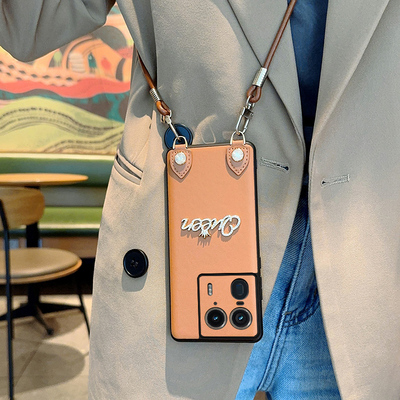 适用于摩托罗拉X50Ultra手机壳高级棕斜挎皇冠moto X50 Ultra个性时尚手机套网红女款超薄全包防摔保护套