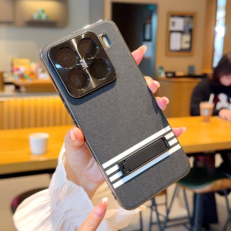 适用小米15手机壳高级皮套15spro支架新款15pro奢华简约14个性时尚14pro超薄镜头全包防摔保护套