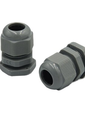 尼龙灰色防水接头M20格兰头电缆拉不脱PG7/9/11/13.5/16/21接头